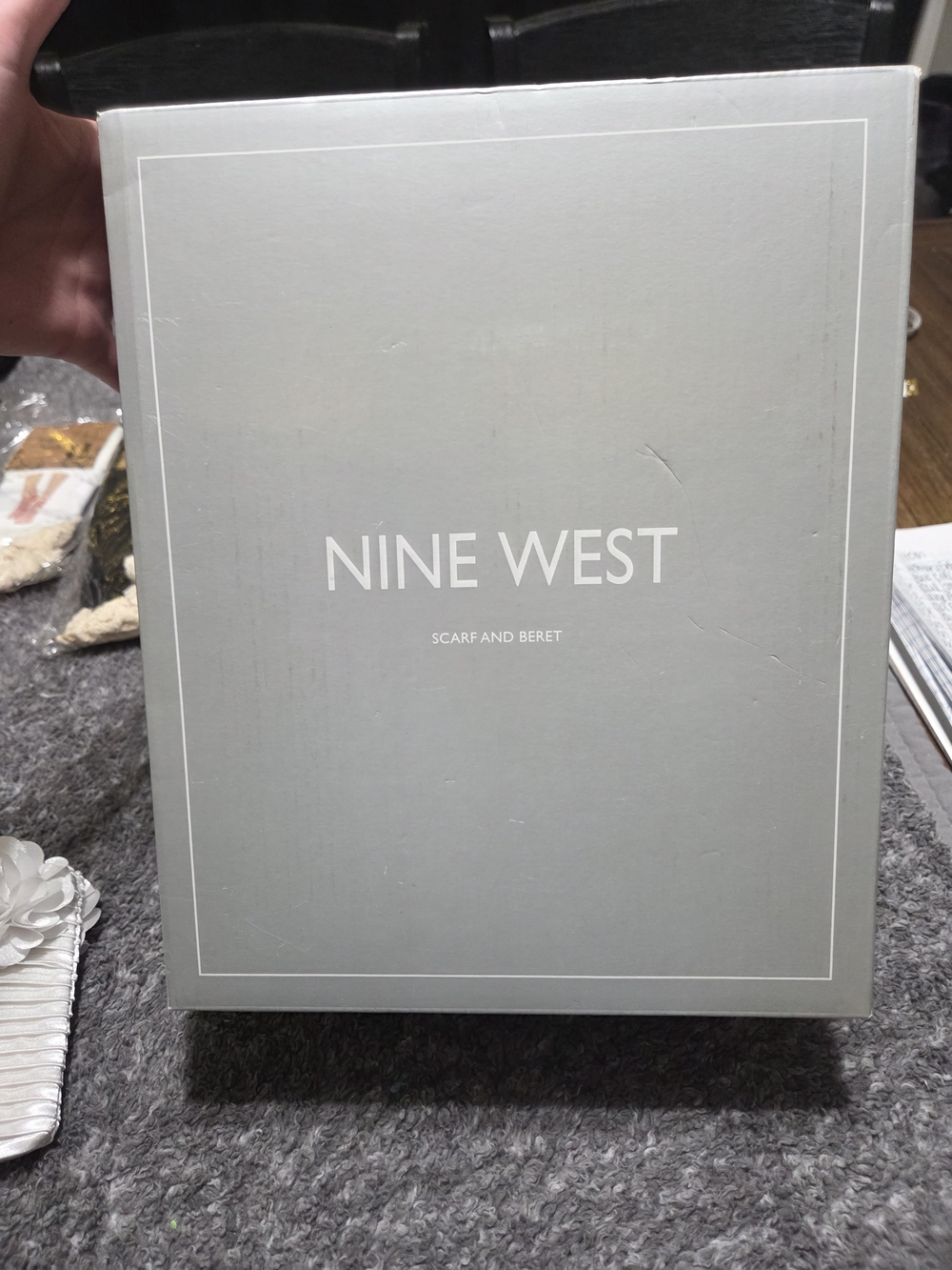 Nine West Black Scarf & Beret Gift Box